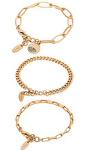 Ettika Chain Bracelet Set in Metallic Gold