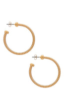 Ettika Coil Hoop Earrings in Metallic Gold