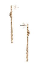 Ettika Crystal Fringe Earrings in Metallic Gold