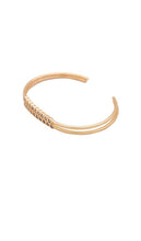 Ettika Delicate Crystal Cuff Set in Metallic Gold