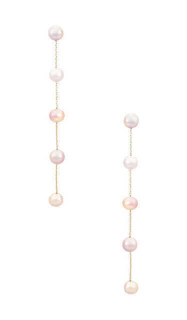 Ettika Delicate Drop Earrings in Pink