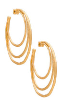Ettika Double Up Hoops in Metallic Gold