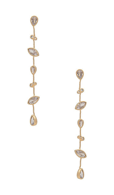 Ettika Drip Earrings in Metallic Gold