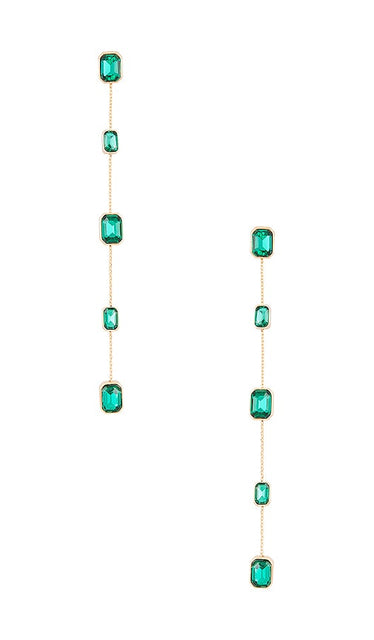 Ettika Drop Earrings in Green