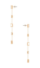 Ettika Drop Earrings in Metallic Silver