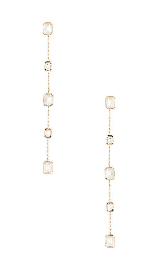 Ettika Drop Earrings in Metallic Silver