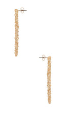 Ettika Heart Drop Earrings in Metallic Gold
