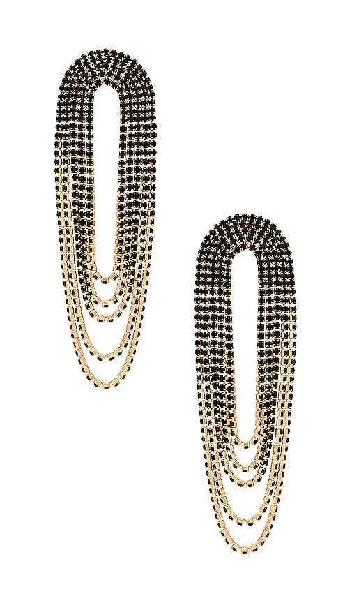 Ettika Midnight Rain Earrings in Metallic Gold