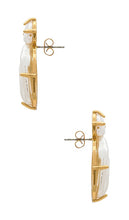 Ettika Pearl Earrings in Metallic Silver