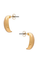 Ettika Square Hoops in Metallic Gold