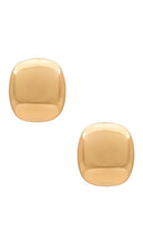 Ettika Square Hoops in Metallic Gold