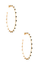 Ettika Studded Hoops in Metallic Gold