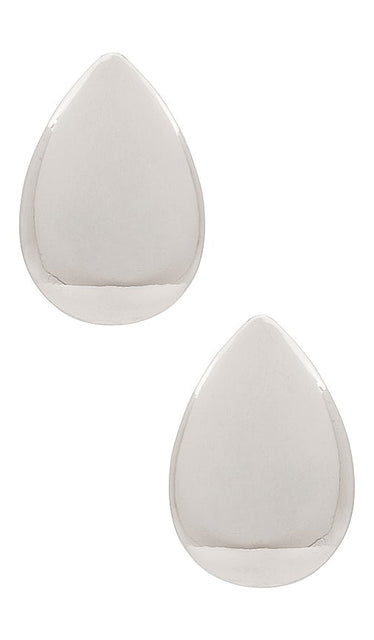 Ettika Tear Drop Earrings in Metallic Silver