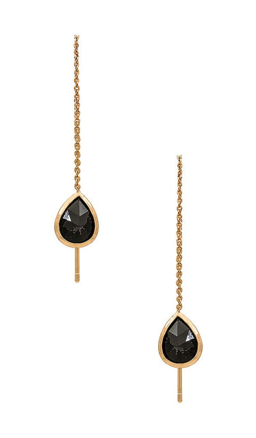 Ettika Threader Earrings in Metallic Gold
