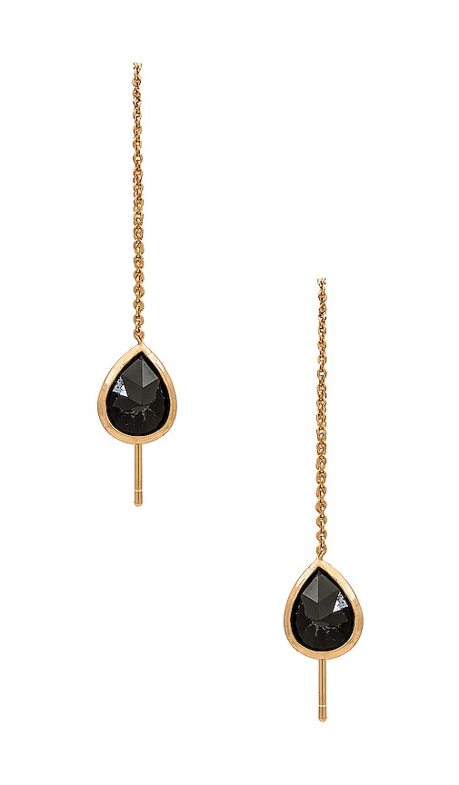 Ettika Threader Earrings in Metallic Gold