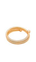 Ettika Wrap Bangle in Metallic Gold