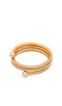 Ettika Wrap Bangle in Metallic Gold