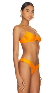 F E L L A Brad Bikini Top in Orange