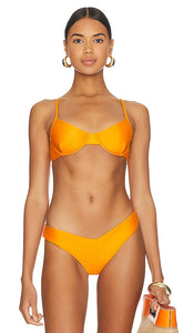 F E L L A Brad Bikini Top in Orange - Haut de bikini F E L L A Brad en orange - F E L A Brad 橙色比基尼上衣 - F E L L A Brad Bikinioberteil in Orange - F E L L A Brad 비키니 탑 - Top bikini F E L L A Brad in arancione