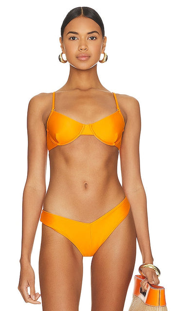 F E L L A Brad Bikini Top in Orange - Haut de bikini F E L L A Brad en orange - F E L A Brad 橙色比基尼上衣 - F E L L A Brad Bikinioberteil in Orange - F E L L A Brad 비키니 탑 - Top bikini F E L L A Brad in arancione