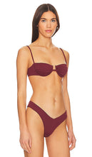 F E L L A Gabriel Bikini Top in Burgundy