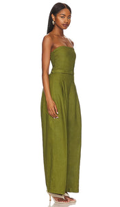 FAITHFULL THE BRAND Alegrias Jumpsuit in Olive