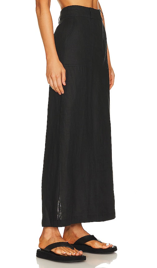 FAITHFULL THE BRAND Amreli Maxi Skirt in Black