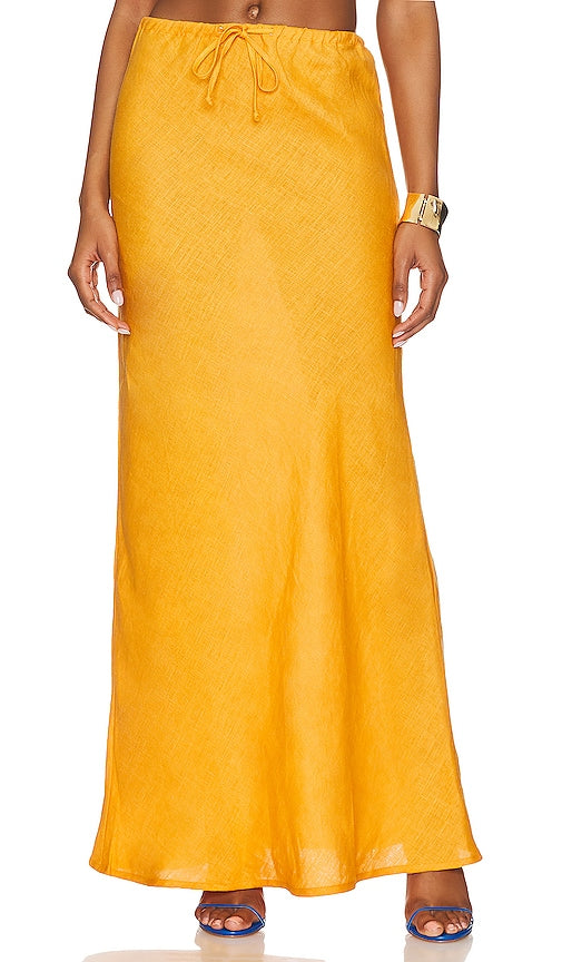 FAITHFULL THE BRAND Cataline Skirt in Tangerine - FAITHFULL THE BRAND Jupe Cataline en Mandarine - FAITHFULL THE BRAND Cataline 橘红色半身裙 - FAITHFULL THE BRAND Cataline-Rock in Mandarine - FAITHFULL THE BRAND Cataline 스커트 - FEDELE AL MARCHIO Gonna Cataline in mandarino
