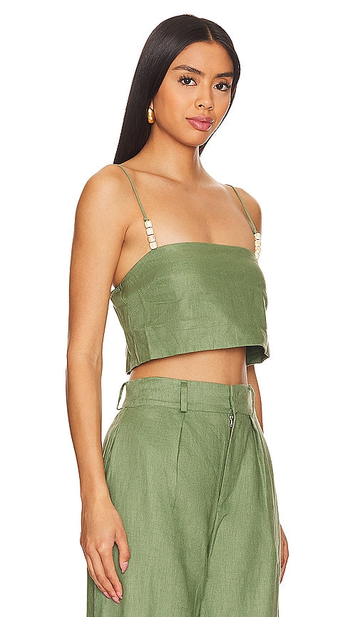 FAITHFULL THE BRAND Chianti Top in Sage