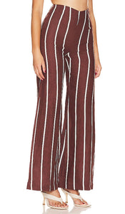 FAITHFULL THE BRAND La Plage De Mau Pant in Brown