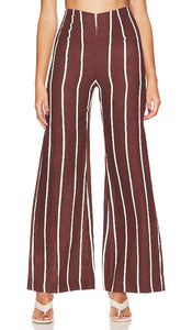 FAITHFULL THE BRAND La Plage De Mau Pant in Brown - FAITHFULL THE BRAND Pantalon La Plage De Mau en Marron - FAITHFULL THE BRAND La Plage De Mau 棕色长裤 - FAITHFULL THE BRAND La Plage De Mau Hose in Braun - FAITHFULL THE BRAND La Plage De Mau 팬츠 브라운 색상 - FEDELI AL MARCHIO Pantalone La Plage De Mau in marrone