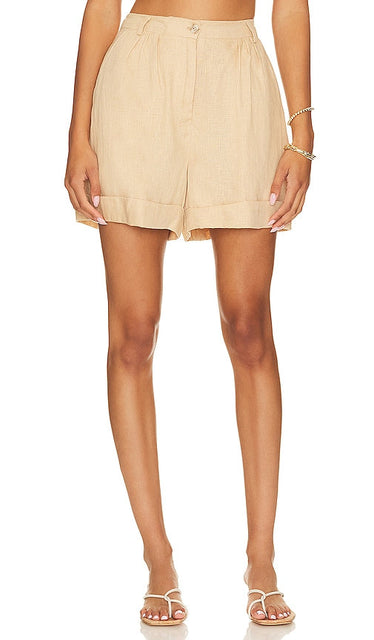 FAITHFULL THE BRAND Les Deux Short in Beige - FAITHFULL THE BRAND Short Les Deux en Beige - FAITHFULL THE BRAND 米色 Les Deux 短裤 - FAITHFULL THE BRAND Les Deux Short in Beige - FAITHFULL THE BRAND Les Deux 쇼츠 베이지 색상 - FEDELI ALLA MARCA Les Deux Short in Beige