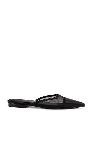 FEMME LA Amelie Slipper in Black | Noir Black Flats for Women