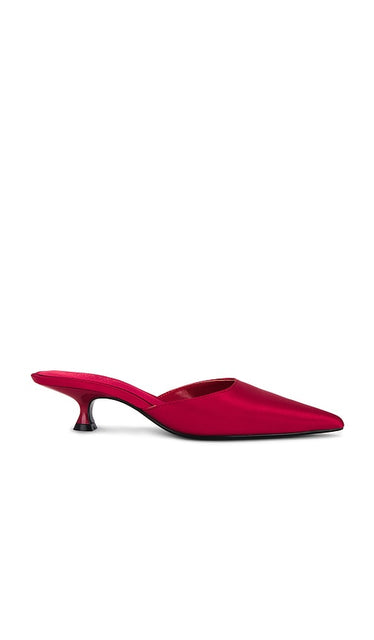 FEMME LA St. Honore Slipper in Red | Rouge Closed Toe Mules for Women