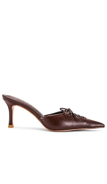 FEMME LA Louis Slipper in Chocolate | Choco Pump Heels for Women
