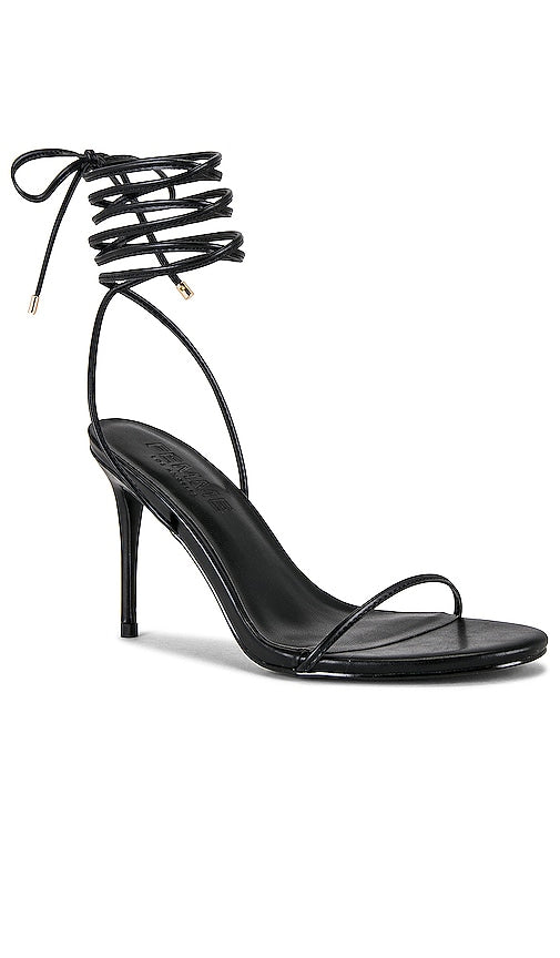 FEMME LA 3.0 Barely There Lace Up Heel in Black