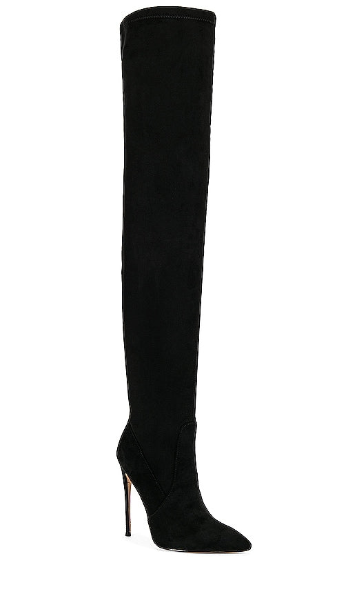 FEMME LA T21 Classic Over The Knee Boot in Black