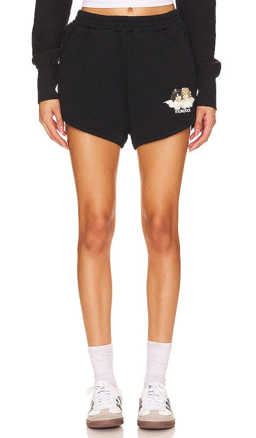 FIORUCCI Angel Shorts in Black - FIORUCCI Short Angel en Noir - FIORUCCI 黑色天使短裤 - FIORUCCI Angel Shorts in Schwarz - FIORUCCI 엔젤 쇼츠블랙 색상 - FIORUCCI Pantaloncini Angel in nero