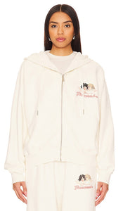 FIORUCCI Angel Zip Hoodie in Cream