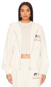 FIORUCCI Angel Zip Hoodie in Cream - FIORUCCI Angel Sweat à capuche zippé en crème - FIORUCCI 奶油色 Angel 拉链连帽衫 - FIORUCCI Angel Zip Hoodie in Creme - FIORUCCI 엔젤 지퍼 후디 - FIORUCCI Felpa con cappuccio Angel Zip color crema
