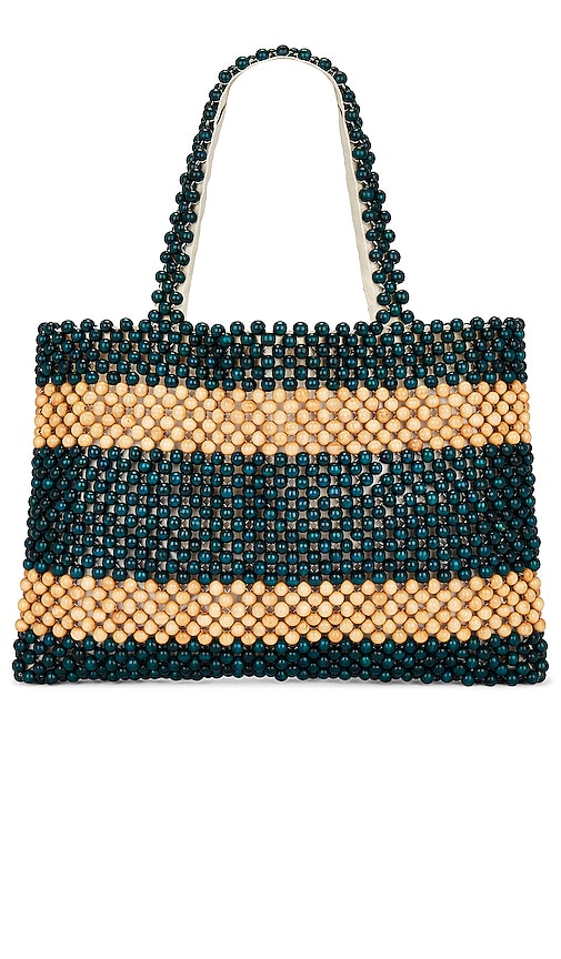 FIORUCCI Bead Tote Green in Dark Green