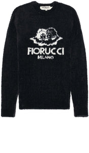 FIORUCCI Fluffy Milano Angels Knit Jumper in Black - FIORUCCI Fluffy Milano Angels Pull en tricot en noir - FIORUCCI 蓬松米兰天使黑色针织毛衣 - FIORUCCI Flauschiger Milano Angels Strickpullover in Schwarz - FIORUCCI 플러피 밀라노 엔젤스 니트 점퍼블랙 색상 - FIORUCCI Fluffy Milano Angels Maglione lavorato a maglia in nero