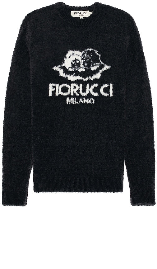 FIORUCCI Fluffy Milano Angels Knit Jumper in Black - FIORUCCI Fluffy Milano Angels Pull en tricot en noir - FIORUCCI 蓬松米兰天使黑色针织毛衣 - FIORUCCI Flauschiger Milano Angels Strickpullover in Schwarz - FIORUCCI 플러피 밀라노 엔젤스 니트 점퍼블랙 색상 - FIORUCCI Fluffy Milano Angels Maglione lavorato a maglia in nero