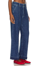 FRAME 70's Cuffed Crop Straight in Blue