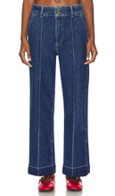 FRAME 70's Cuffed Crop Straight in Blue - FRAME Coupe droite courte à revers des années 70 en bleu - FRAME 70's 蓝色翻边短款直筒裤 - FRAME 70er-Jahre Cuffed Crop Straight in Blau - FRAME 70's 커프드 크롭 스트레이트 블루 색상 - MONTATURA Crop dritta con risvolto anni '70 in blu