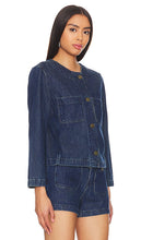 FRAME Button Front Jacket in Blue