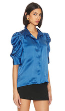 FRAME Gillian Blouse in Blue