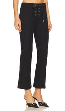 FRAME Lace Up Ankle Trouser in Black