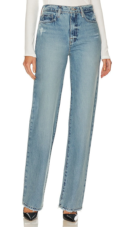 FRAME Le Jane Straight Leg in Blue - FRAME Le Jane jambe droite en bleu - FRAME Le Jane 蓝色直筒裤 - FRAME Le Jane mit geradem Bein in Blau - FRAME Le Jane 스트레이트 레그 블루 색상 - STRUTTURA Gamba dritta Le Jane in blu
