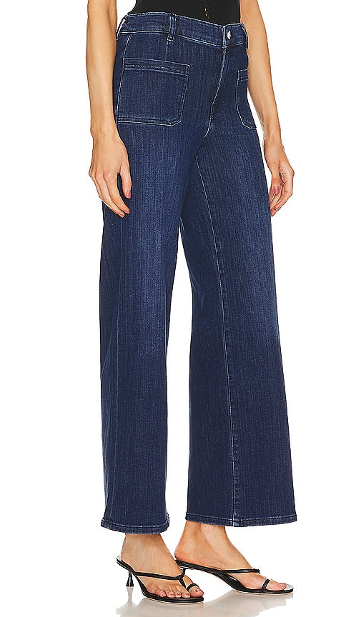 FRAME Le Slim Palazzo Bardot in Denim-Medium